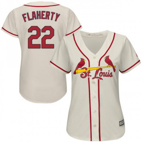 Cardinals #22 Jack Flaherty Cream Alternate Women's Stitched MLB Jersey